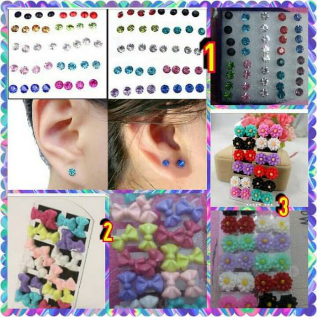 Import anting tindik korea lucu pita