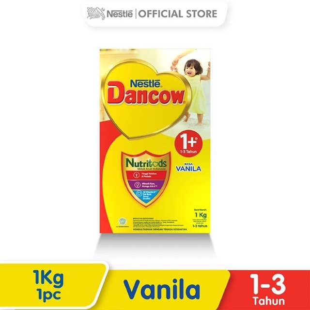 

Nestle Dancow 1+ dengan Nutritods Susu Pertumbuhan Rasa Vanila 1-3 Tahun Box 1 kg