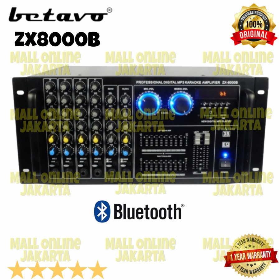 Power Ampli BETAVO Zx 8000 AMPLIFIER MIXER Zx8000b Bluetooth