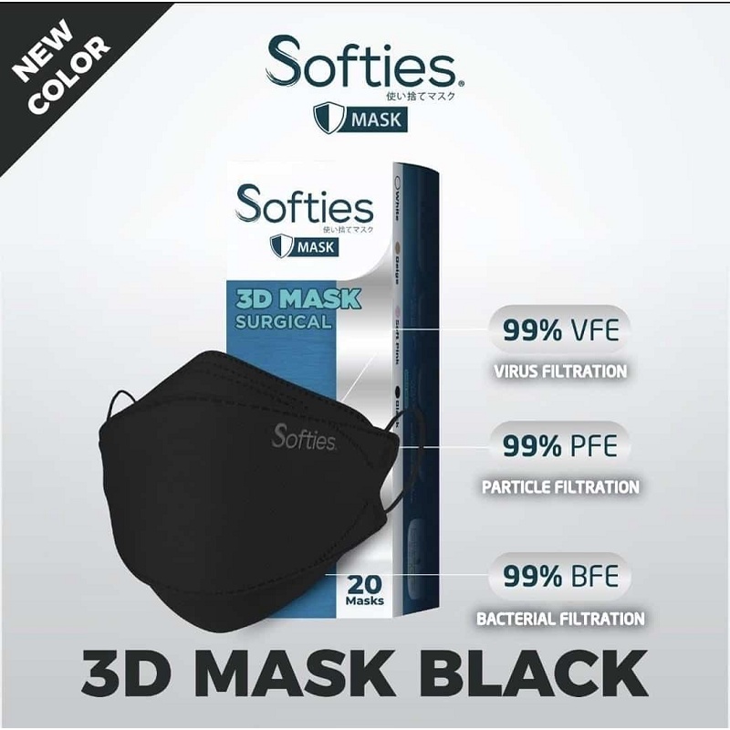 Masker Softies Surgical 3D Mask KF94 4 ply Box isi 20 Original Edisi Ramadhan