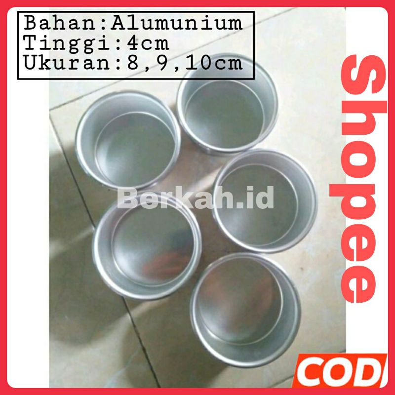 Loyang bulat press mini/loyang bolu/loyang kue press mini uk 8,9,10 cm tinggi 4cm