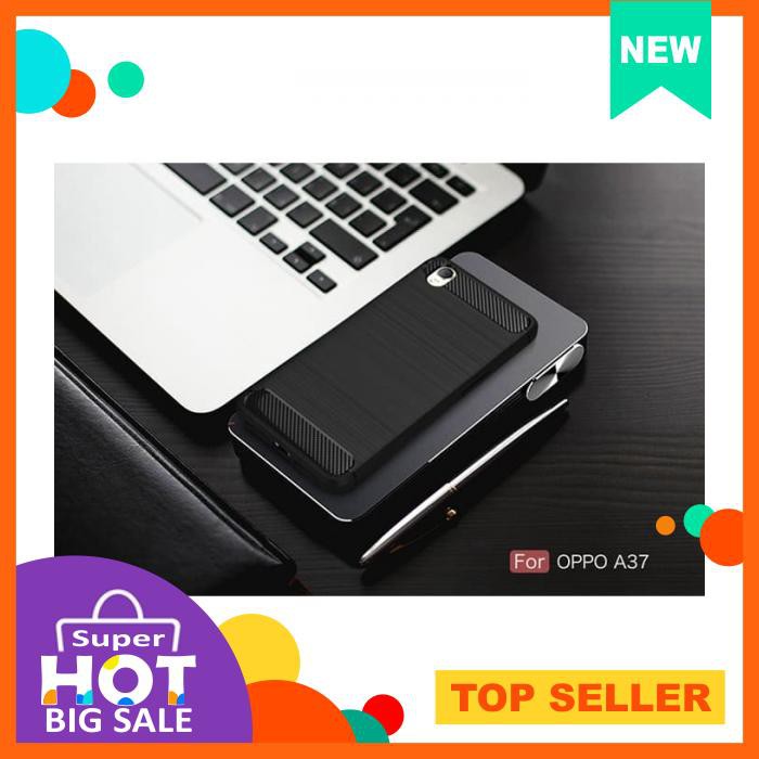 Case Oppo A37 / Oppo A37F / Oppo Neo 9 Softcase Carbon Fiber Premium Shockproof Tpu Hitam