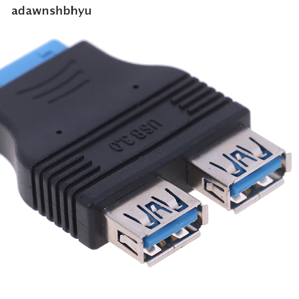 Adawnshbhyu Motherboard 2port USB 3.0 female to 20pin header female Adaptor Sambung