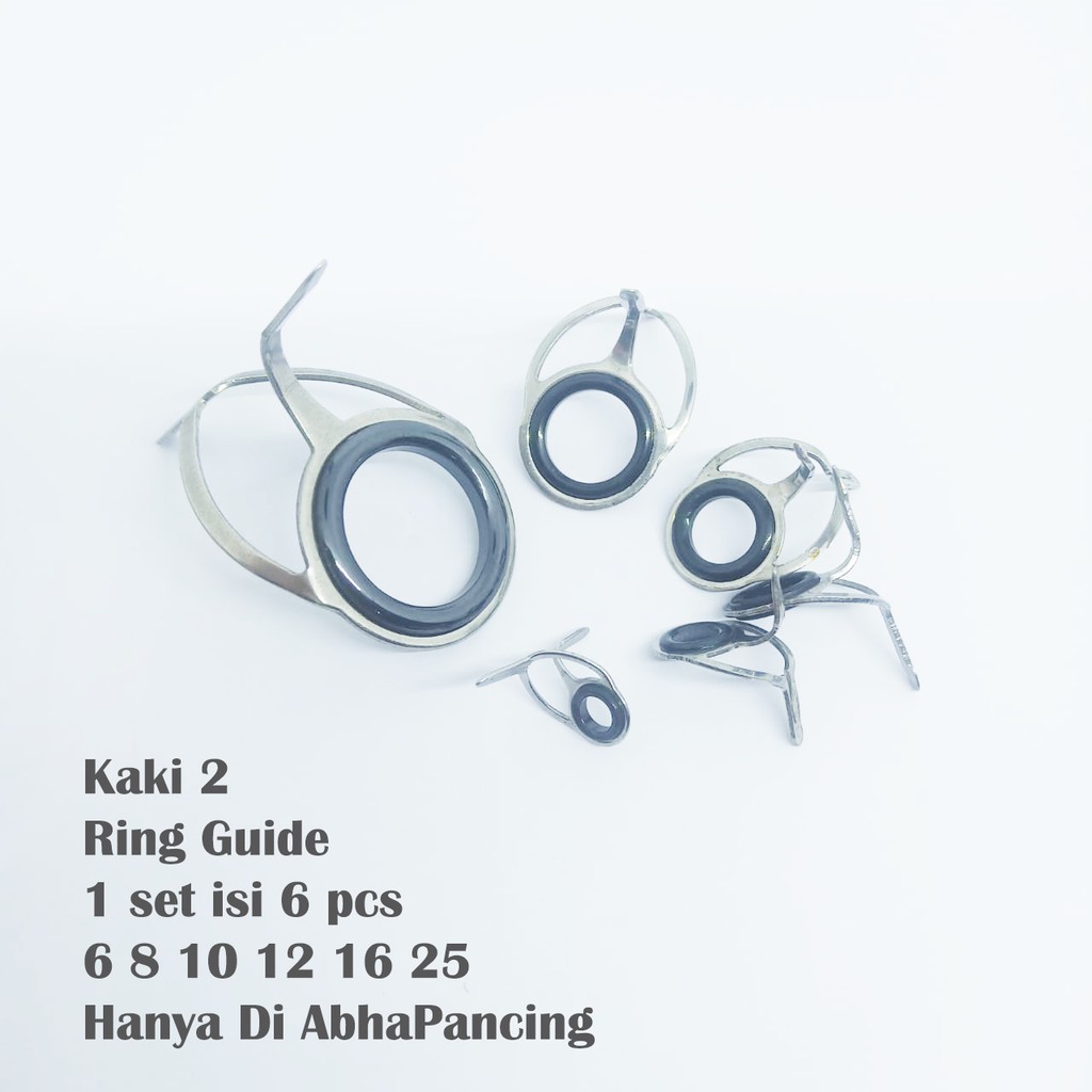 Cincin Joran Ring Guide 1 Set Isi 6 pcs Non Fuji Kaki 2 Stainless Steel Original Murah