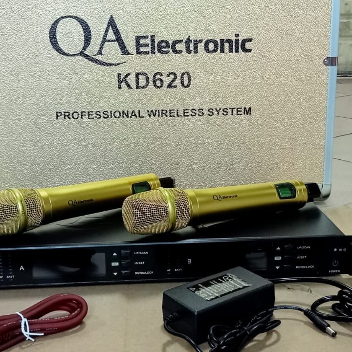 mic wireless QA electronic kd620 kd -MERAH / HITAM / KUNING