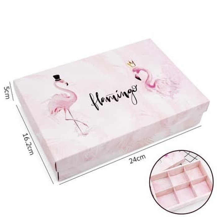 

JGO Kotak Flaminggo Karton Box semi transparan tebal Elegan Gift Hadiah