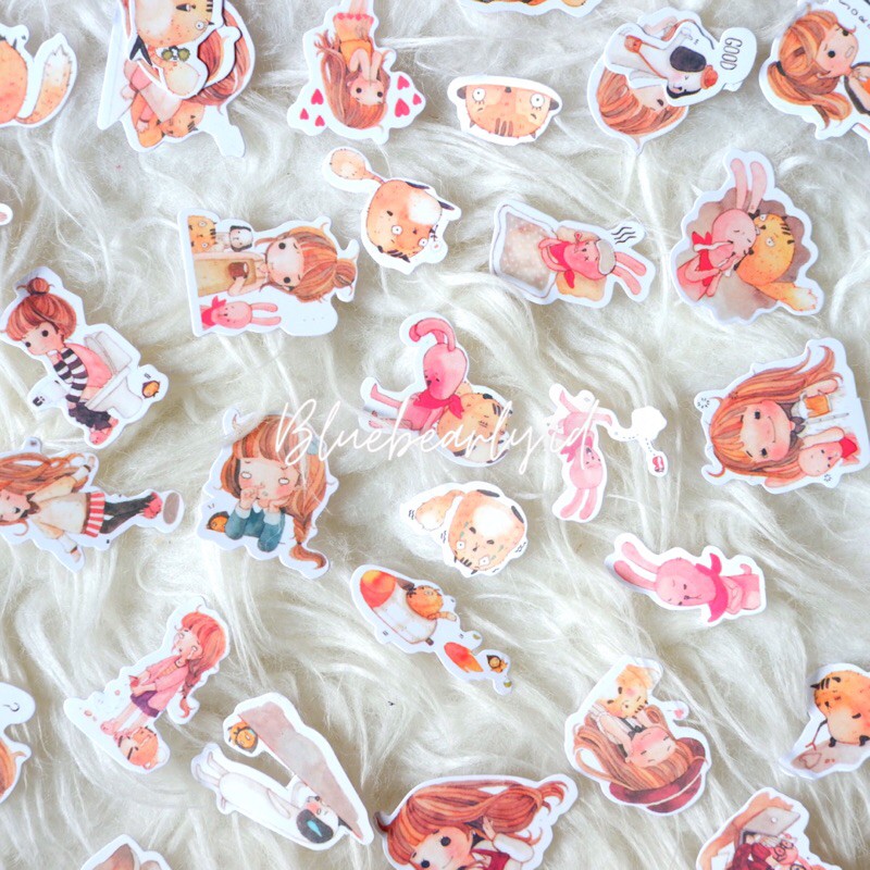 

Sticker Girls Korean Style Aestetik Vintage Dekorasi Scrapbook Jurnal Diary