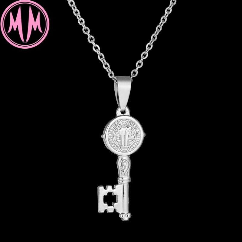 MORYMOSHI N471 Kalung Wanita Titanium Stainless Kunci Anti Karat Anti Luntur Fashion Korea