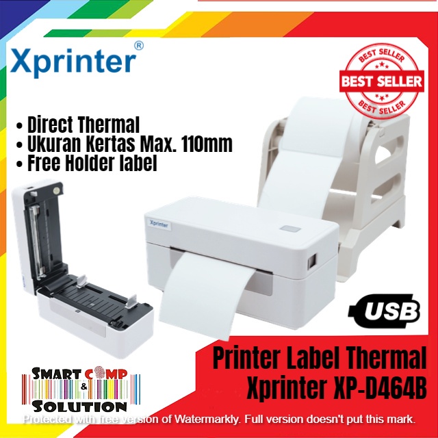 Printer Label Thermal Resi Alamat Marketplace Xprinter XP-D464B / D464