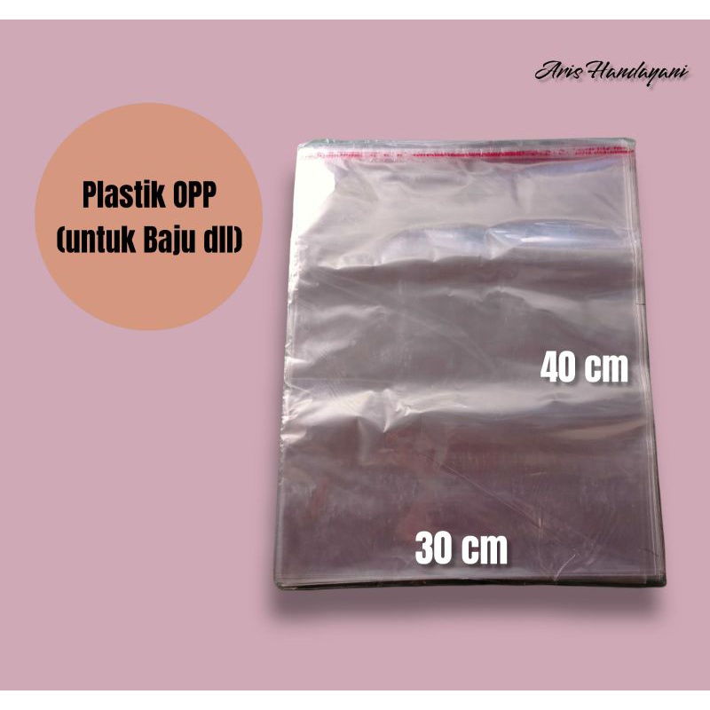 Plastik OPP BENING, plastik OPP, plastik bening 30×35 cm, plastik opp baju, plastik baju