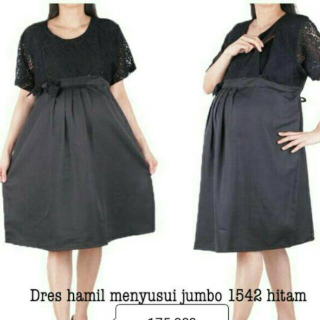 Dress pesta ibu hamil menyusui brokat pink.baju kondangan bumil busui.ld 115ld 120.dress pesta jumbo