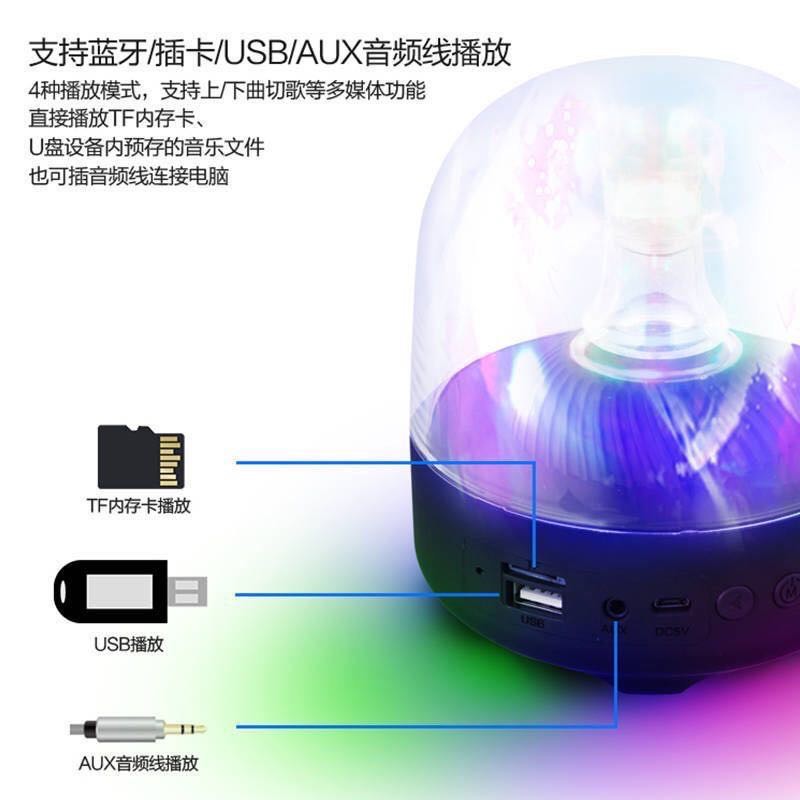 Speaker Big Diamond Wireless Portable Smart LED Stereo With AUX /USB PENDRIVE /TF Card / RADIO Funct