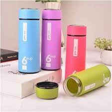 Botol Minum Termos Kaca 6Oup 450ml /Botol Kaca 6oup