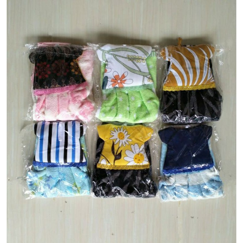 Lap gantung model baju / Lap gantung handuk / Lap gantung 2 lapis