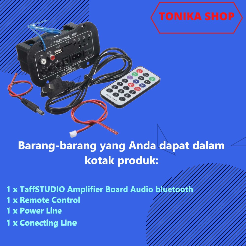 Amplifier Board Audio modul Bluetooth USB Radio HIFI  Bass Power AMP Murah 30W 220v + remote