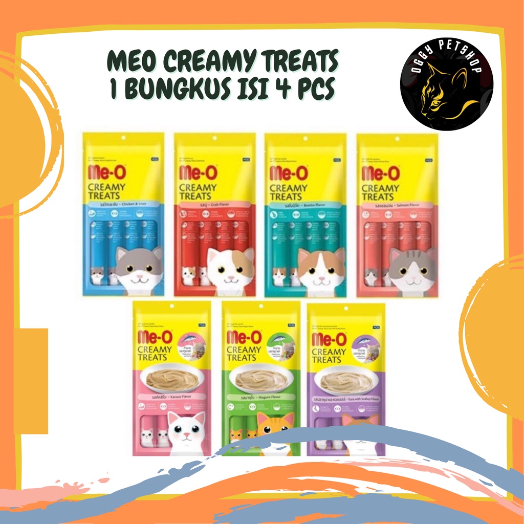 MEO Creamy Treats 15gr [ isi 4 pcs ] Makanan Snack Kucing