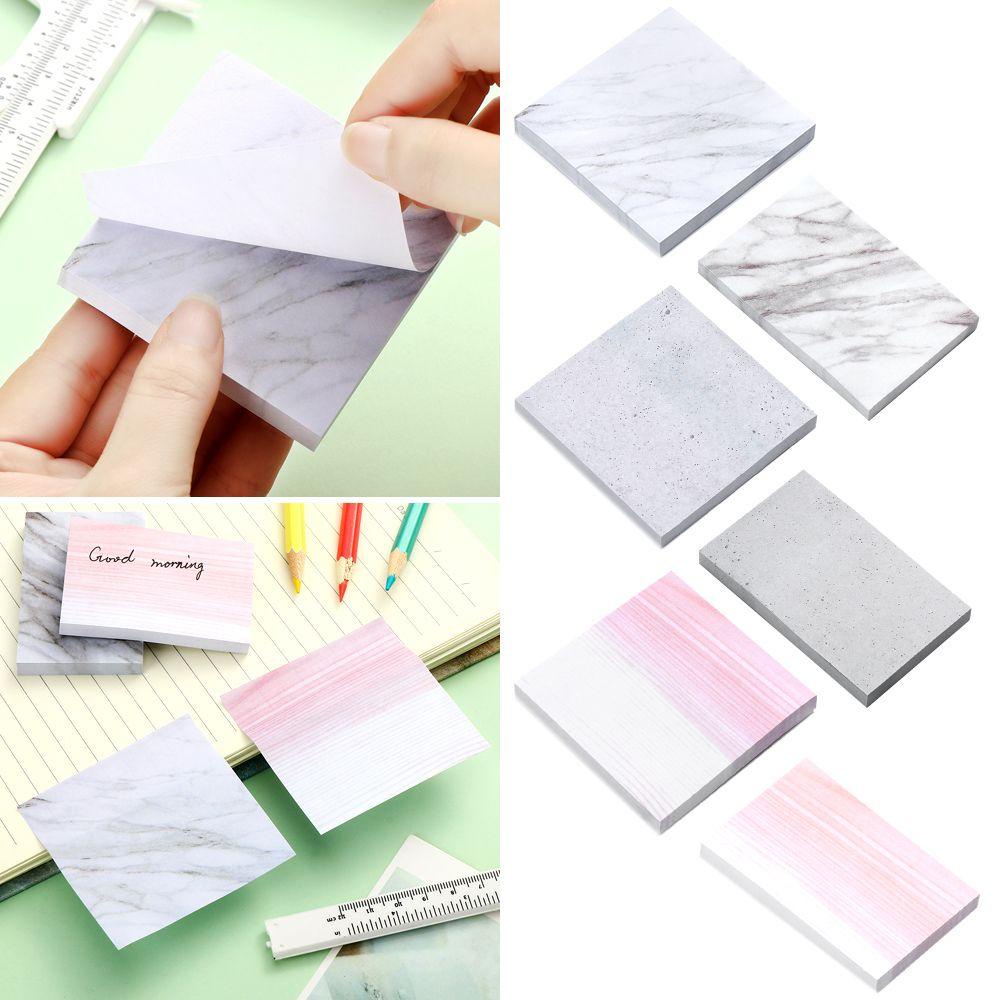 Preva 80 Lembar Sticky Note Motif Marmer Untuk Penanda Buku