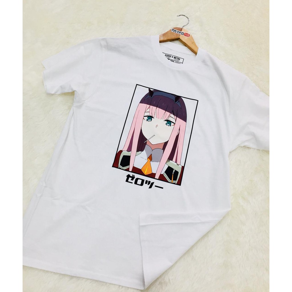 Tshirt Darling In the Franxx Waifu White Anime Manga Zero Two Premium