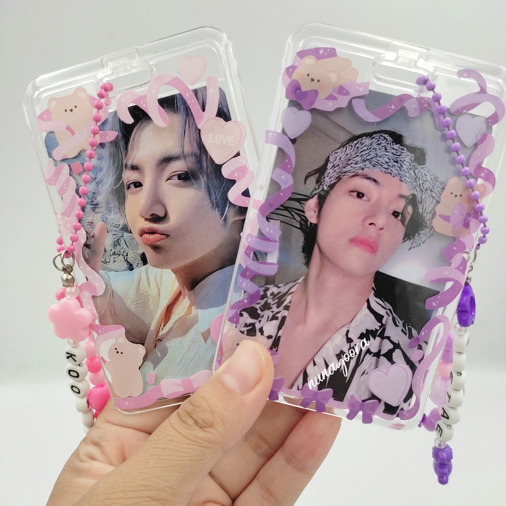 KPOP CARDHOLDER ACRYLIC DECO STICKER FREE CUSTOM NAMA