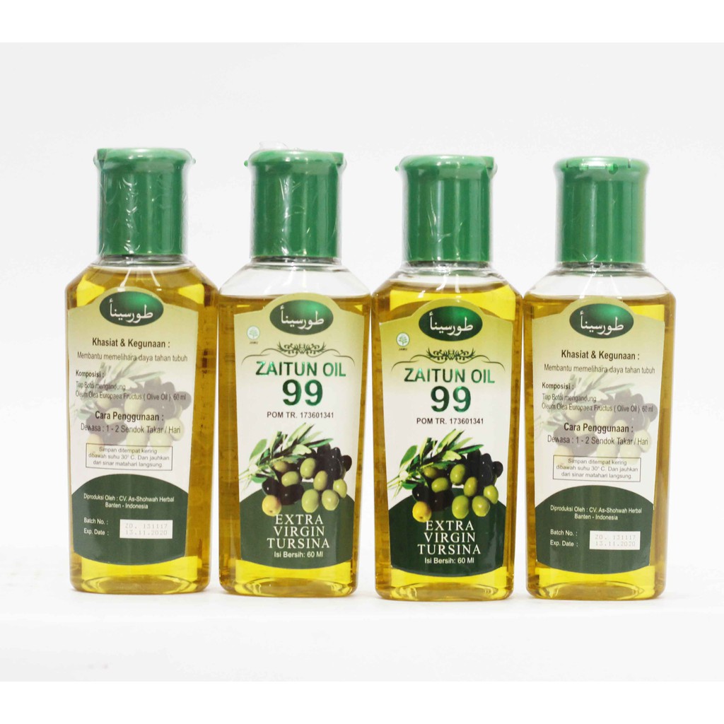 Minyak Zaitun Oil 99 Tursina Extra Virgin Asli Berkualitas 60ml Shopee Indonesia