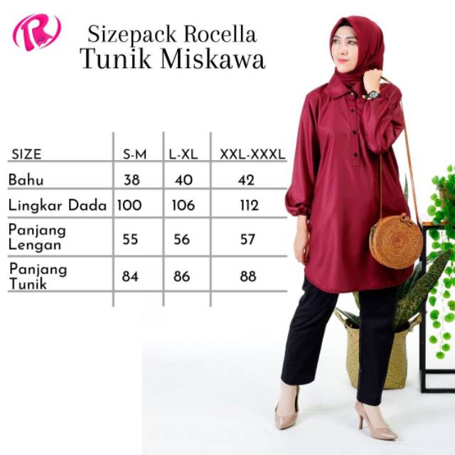 ATASAN TUNIK MISKAWA || PUTIH BROKEN WHITE || ROCELLA