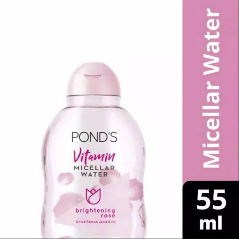 POND'S Micellar Water untuk Kulit Normal dan Semua Jenis Kulit, Vitamin &amp; Rose, 55 ml