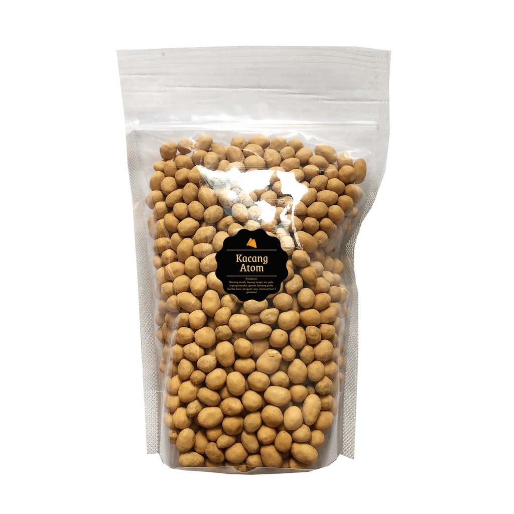 [DELISH SNACKS] Kacang Atom (M) 450gr / Snack Cemilan Camilan Kacang Telur / Sukro Kacang Oven Panggang