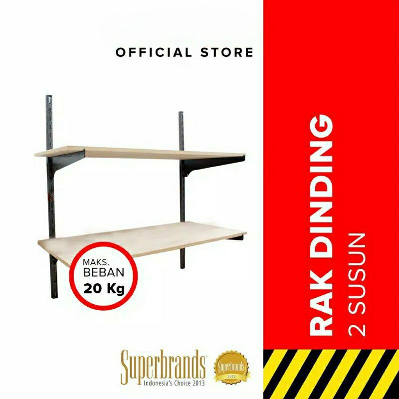 Kenmaster , Rak Dinding 2 Susun Besi , Selving Bracket