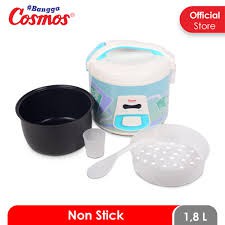 COSMOS Rice Cooker 1.8 Liter Anti Lengket CRJ 3302 / Magic Com - Garansi 1 Tahun