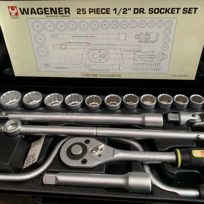 KUNCI SHOCK SET 25 PCS 12 PT WAGENER GERMANY