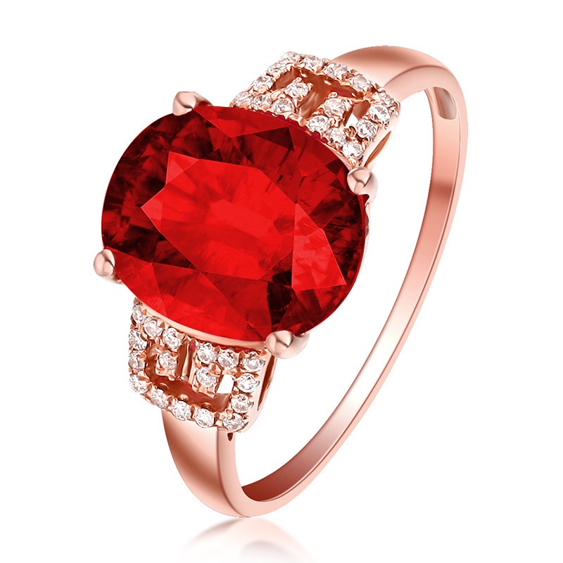 perak asli 925 cincin Wanita Ruby Gemstone Cincin yang Dapat Disesuaikan Fashion Perhiasan