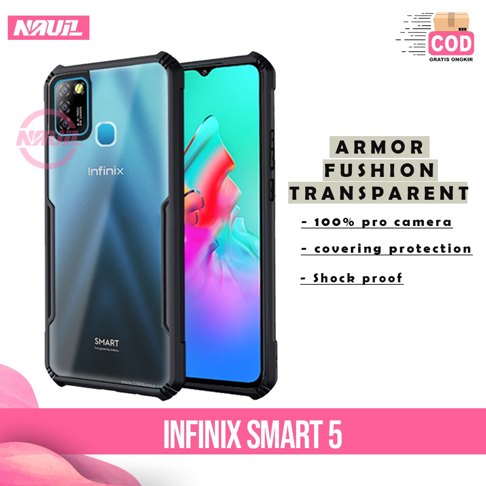 Casing Infinix Smart 5 Case Fusion Transparent Premium Hard Case