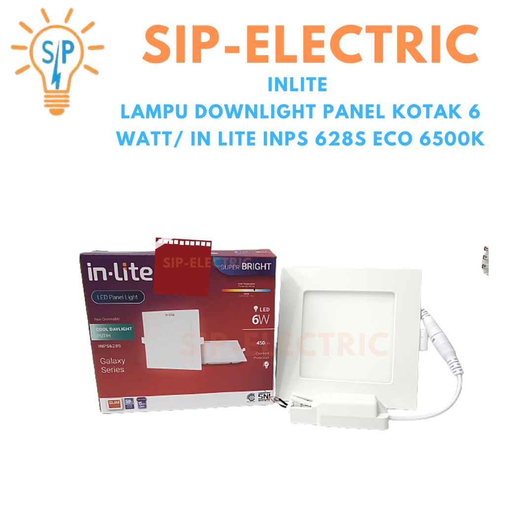 INLITE LAMPU DOWNLIGHT PANEL KOTAK 6 WATT/ IN LITE INPS 628S ECO 6500K