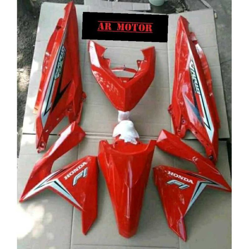 FULL BODY HALUS HONDA VARIO 125-150 LED OLD 2016/2017 PLUS STRIPING - Merah