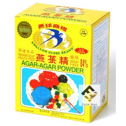 

Swallow Globe Tepung Agar-agar per BOX (12 Sachet x 7gr) / Agar-Agar Powder Instant