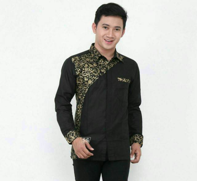 kombinasi kemeja batik SOPAL lengan panjang CLRT m l xl