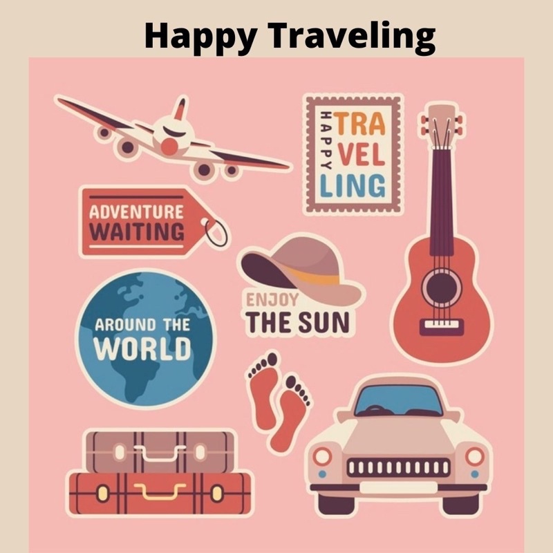 Sticker Travel Stiker Traveling Sticker HP/ Laptop Tumblr Aesthetic Murah Lucu