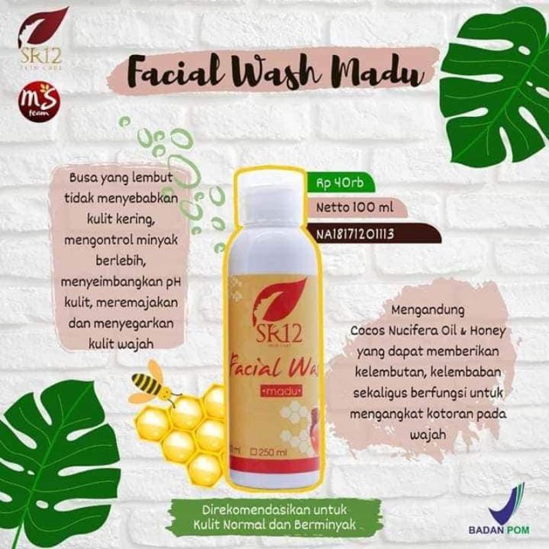 Facial wash madu SR12