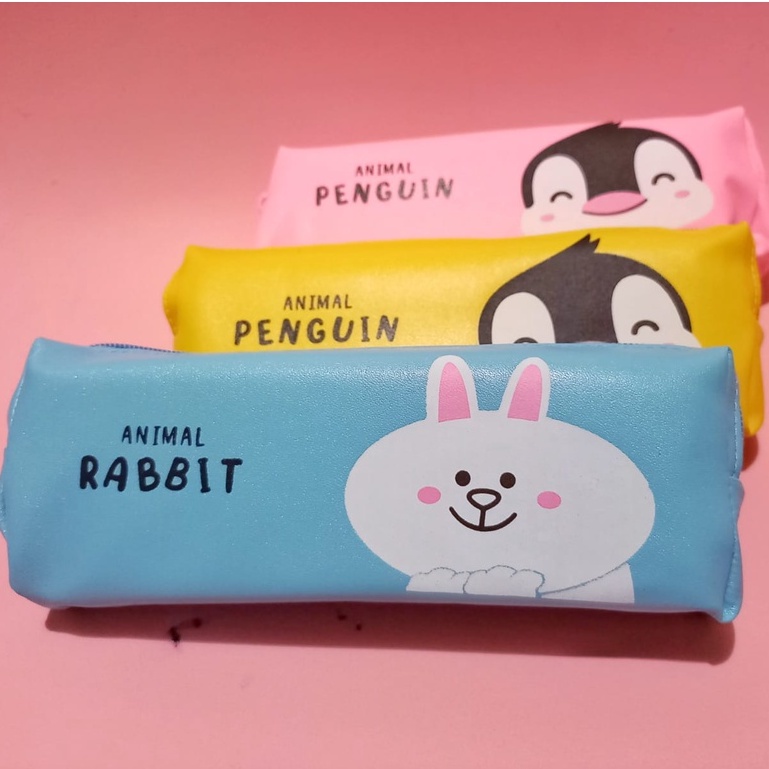 

Tempat Pensil Resleting Karakter Hewan Lucu Animal Zipper Pencil Box