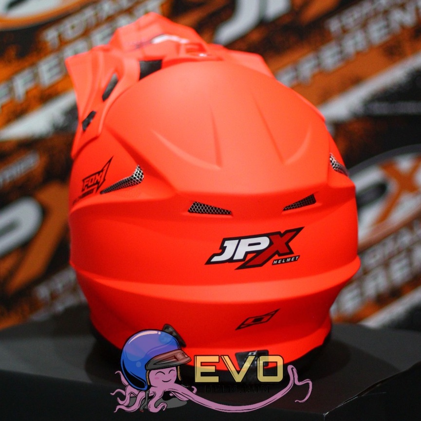 HELM JPX CROSS_SOLID - RED DOFF/ BLACK + GOOGLE SNAIL (ONGKIR 2 KG) HELM JPX TERBARU