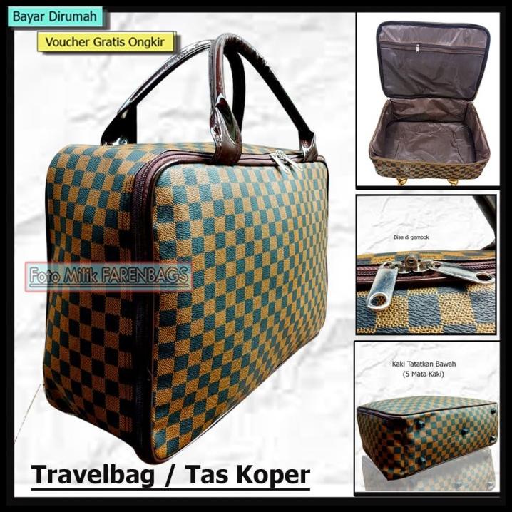 Travelbag Tas Koper Anak Tas Pakaian Anak Motif Kotak Tas Koper