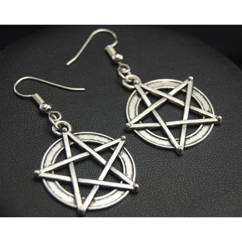 Perhiasan Bentuk pentagram pentagram Bahan alloy Gaya gothic retro Untuk Hadiah