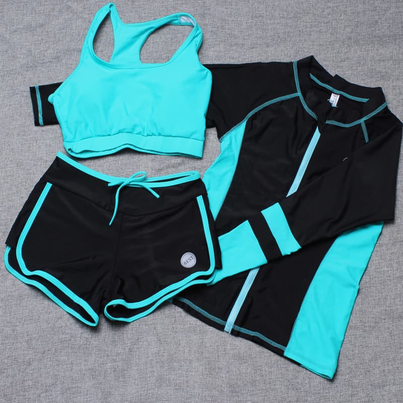 Set Baju Renang Cewek Wanita Panjang Long Full Body Swimsuit Size L