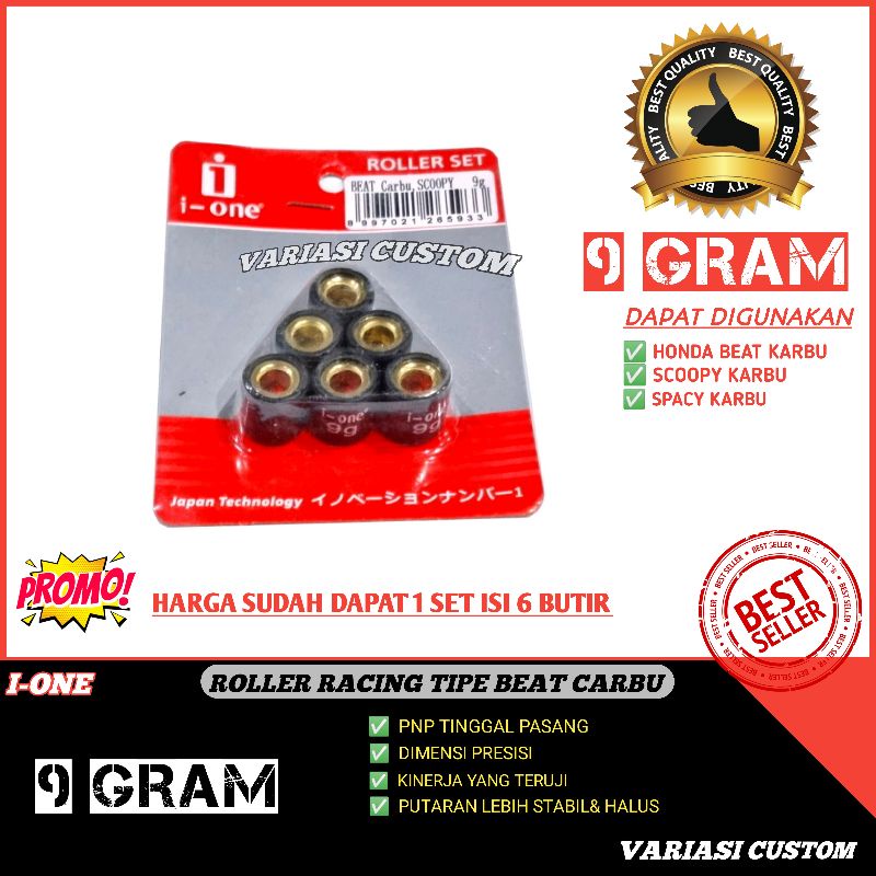 ROLLER ROLER LOLER RACING BEAT KARBU SCOOPY KARBU 9 GRAM GR ORIGINAL 7 8 9 10 11 12