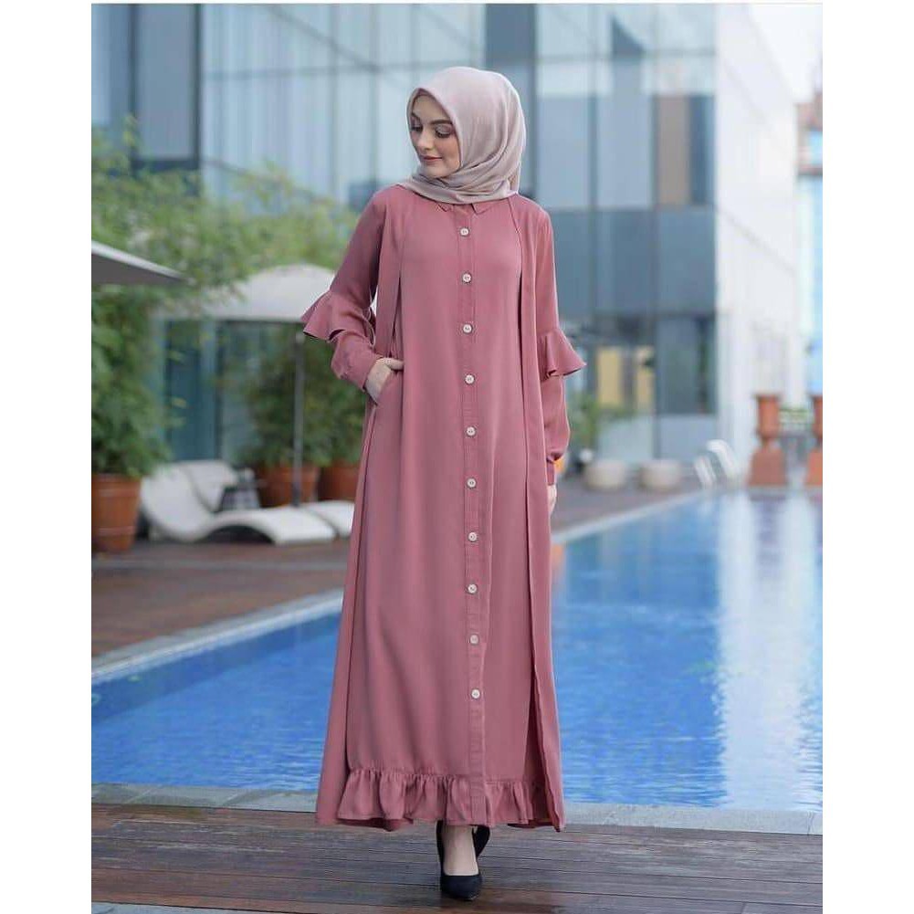 [Promo Flash Sale] Gamis Terbaru 2024 Lebaran Wanita Import DIVA MAXY Baju Gamis Wanita Pakaian Musl
