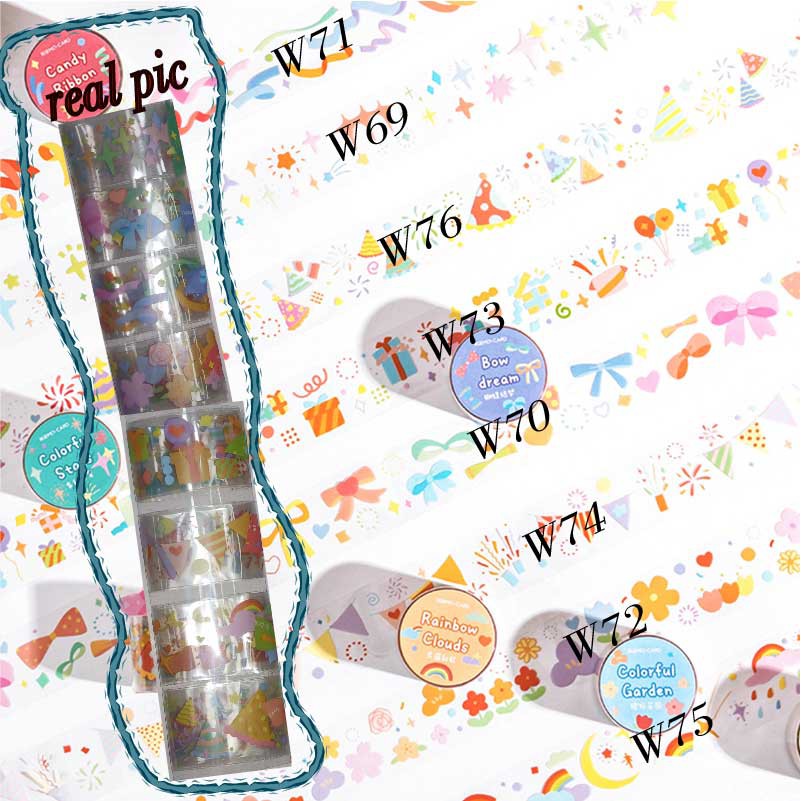 

washi tape sample selotip bujo journal decorative scrapbooking sticker mika washitape share 20 cm