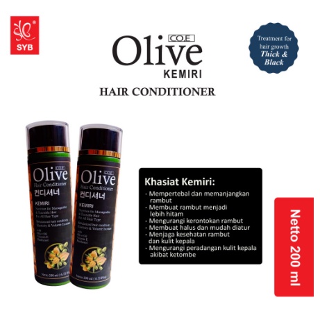 Olive Kemiri Black Shampoo &amp; Hair Conditioner 200 ml