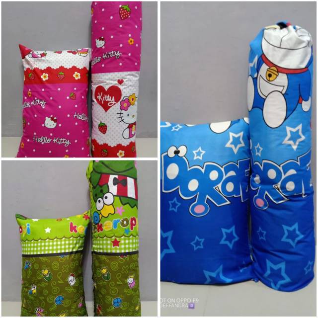 Sarung Bantal dan Sarung Guling Ukuran Standar KARAKTER-Motif Random