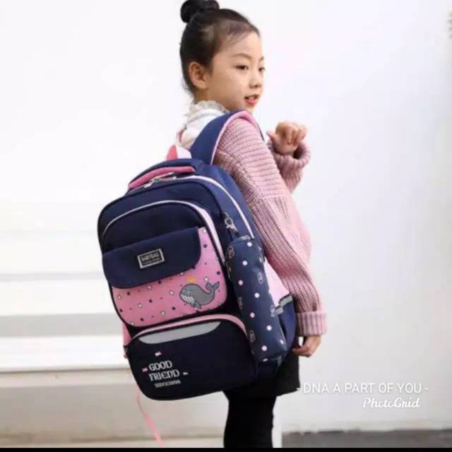 Tas Backpack Anak Gorgeous of DOLPHINE /Ransel paus for kids /tas satu set playground