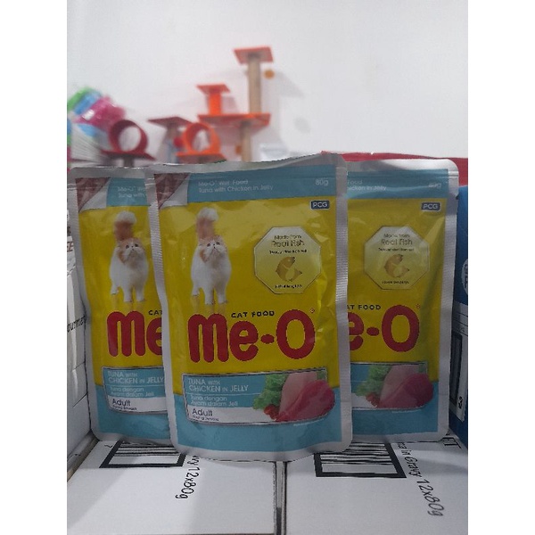 (Isi 12 pcs)Meo Sachet 80g Makanan Basah Kucing Meo~ Tuna Chicken